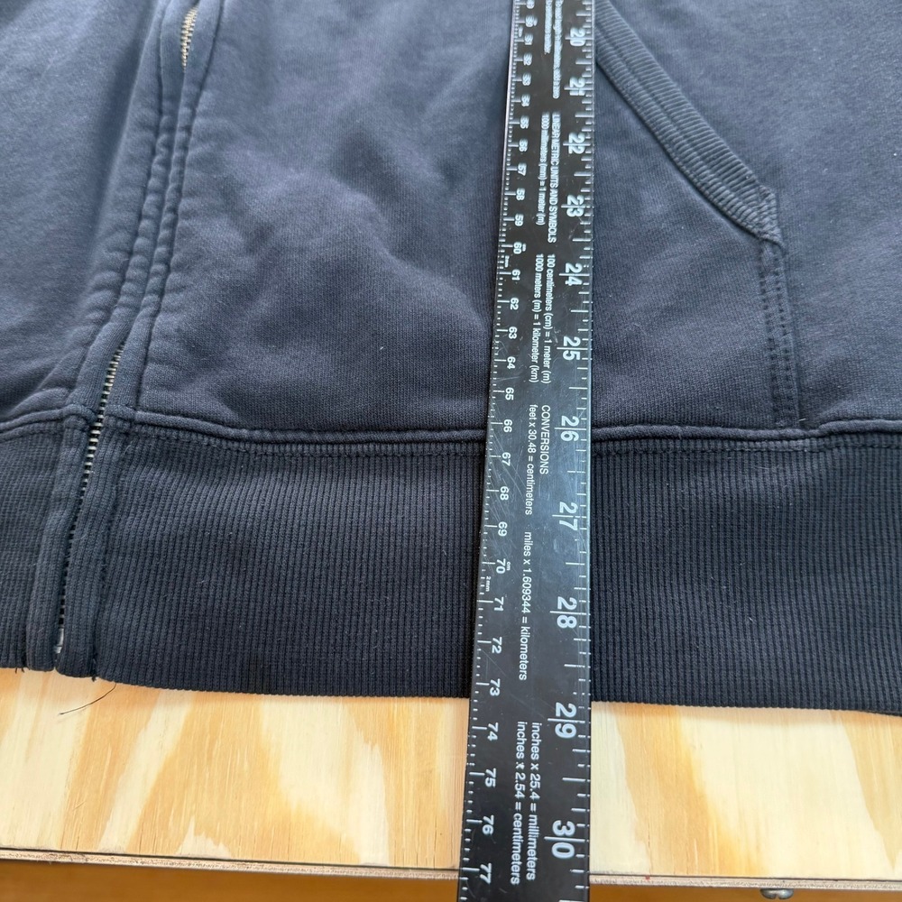 Vans Mens Full Zip Hoodie Black Grey Logo Graphic Sweatshirt XL - Picture 7 of 7